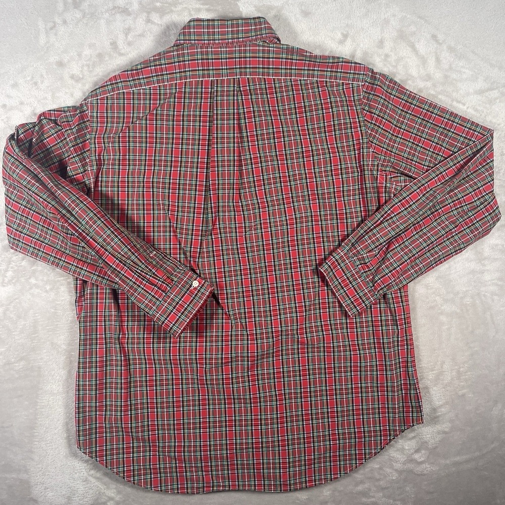 Polo Ralph Lauren Classic Fit Red Plaid Button Down LS Shirt Mens Large L - Picture 6 of 8